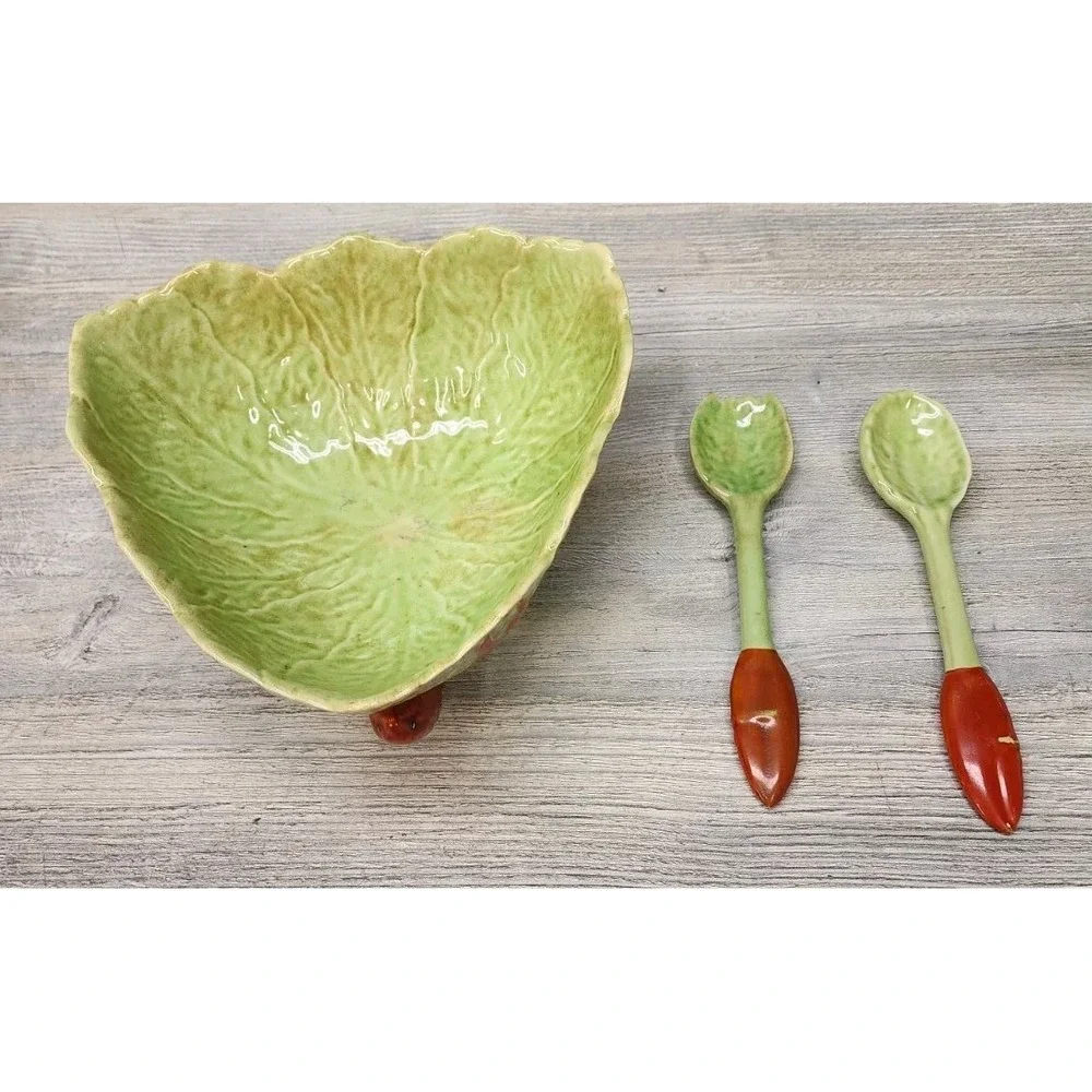 Lobster/Crawfish Cabbage‎ Leaf Lettuce Bowl & Salad Serving Utensils